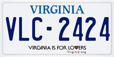 VA license plate VLC2424