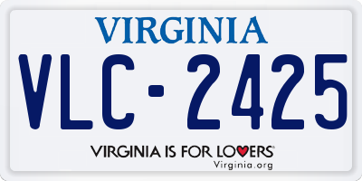VA license plate VLC2425