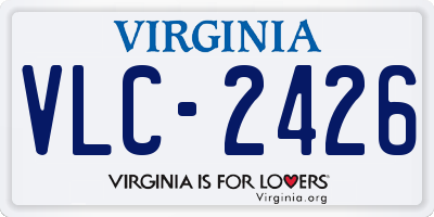 VA license plate VLC2426