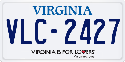 VA license plate VLC2427
