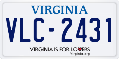VA license plate VLC2431