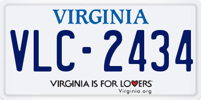 VA license plate VLC2434