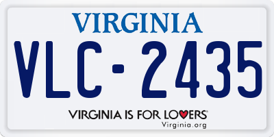 VA license plate VLC2435