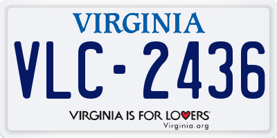 VA license plate VLC2436