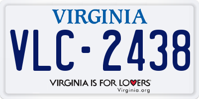 VA license plate VLC2438