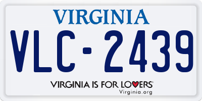 VA license plate VLC2439