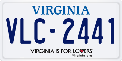 VA license plate VLC2441