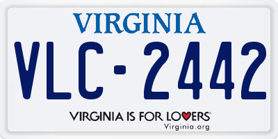 VA license plate VLC2442