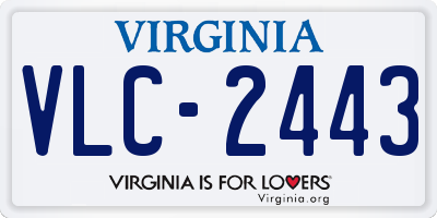 VA license plate VLC2443