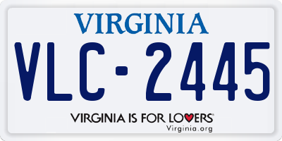 VA license plate VLC2445