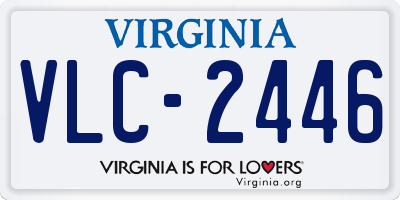VA license plate VLC2446