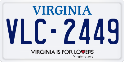 VA license plate VLC2449