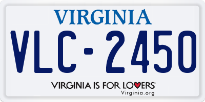 VA license plate VLC2450