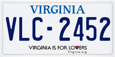 VA license plate VLC2452