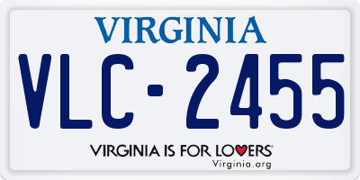 VA license plate VLC2455