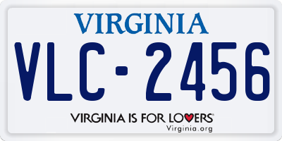 VA license plate VLC2456