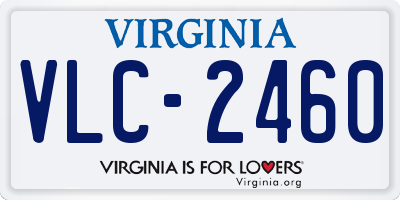 VA license plate VLC2460