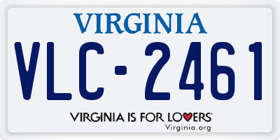 VA license plate VLC2461