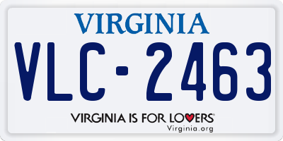 VA license plate VLC2463