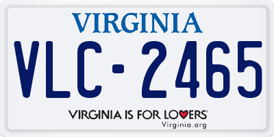 VA license plate VLC2465