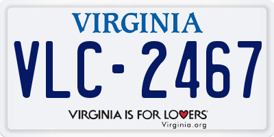 VA license plate VLC2467