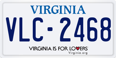 VA license plate VLC2468