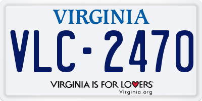 VA license plate VLC2470