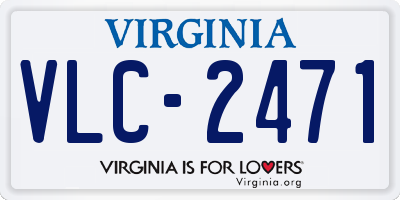 VA license plate VLC2471