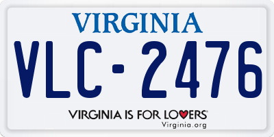 VA license plate VLC2476