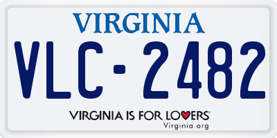 VA license plate VLC2482