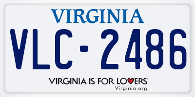 VA license plate VLC2486