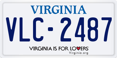 VA license plate VLC2487