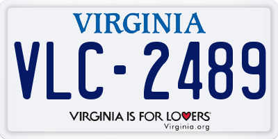 VA license plate VLC2489
