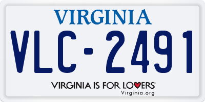 VA license plate VLC2491