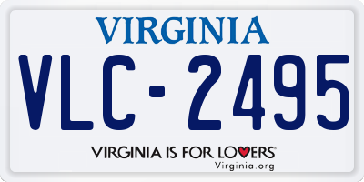 VA license plate VLC2495