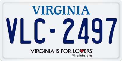 VA license plate VLC2497