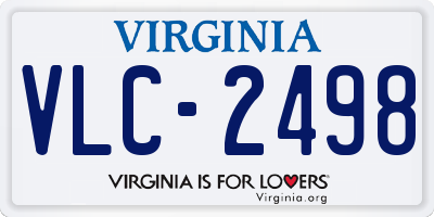 VA license plate VLC2498