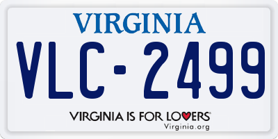 VA license plate VLC2499