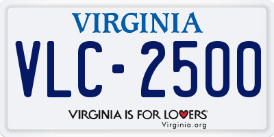VA license plate VLC2500