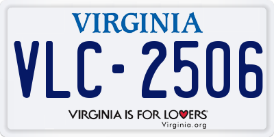 VA license plate VLC2506