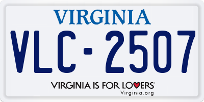 VA license plate VLC2507