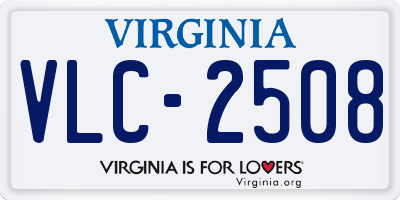 VA license plate VLC2508