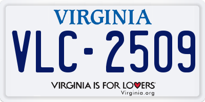 VA license plate VLC2509