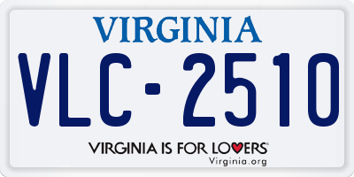 VA license plate VLC2510