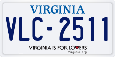 VA license plate VLC2511