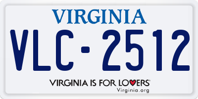 VA license plate VLC2512