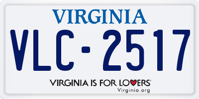 VA license plate VLC2517