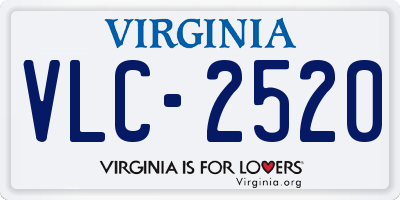 VA license plate VLC2520
