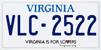 VA license plate VLC2522