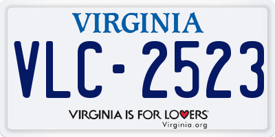 VA license plate VLC2523